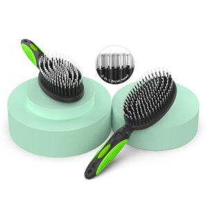 Soft Bristle Dog Brush with Plastic Rounded Brush Tips