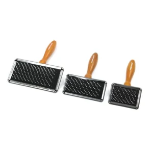 Wooden Slicker Brush with Rounded Safety Pins