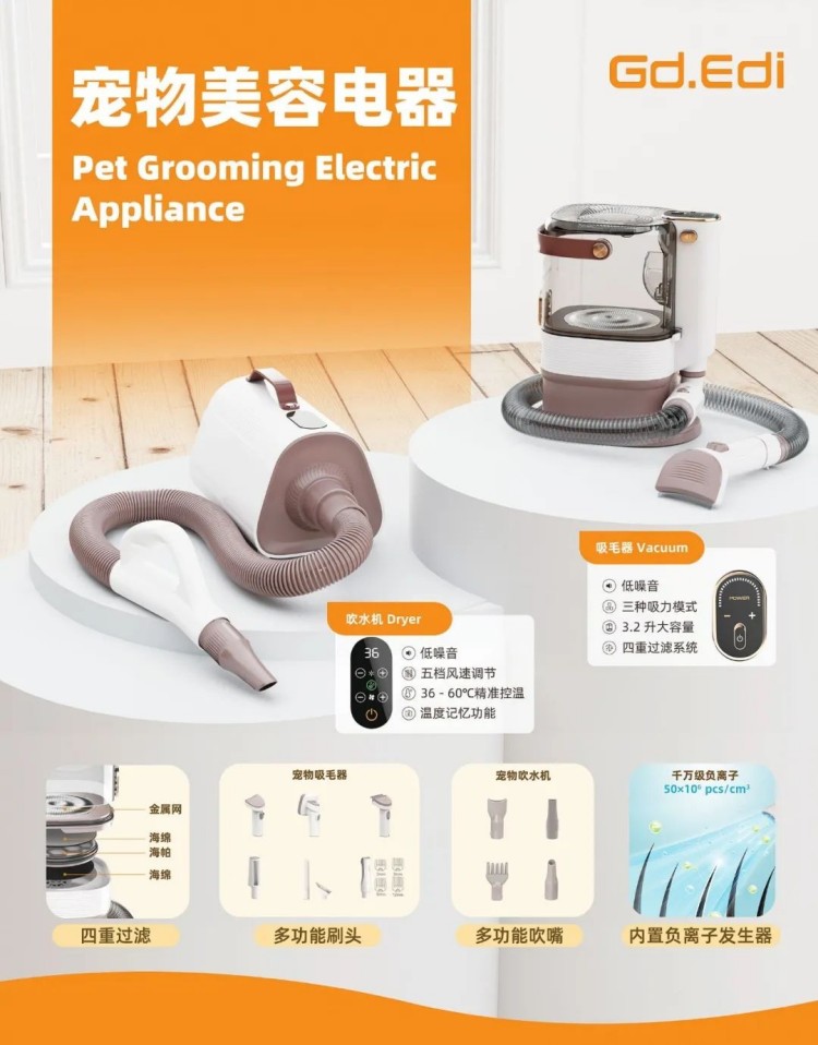 Pet Hair Vacuum and the Pet Blow Dryer