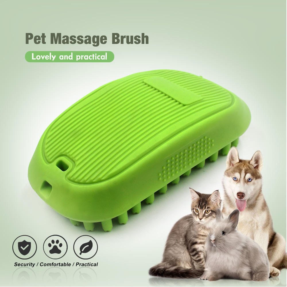 Soft Rubber Pet Bath Massage Brush - Image 3